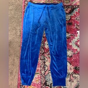 Juicy Couture Blue Velour Jogger Pants